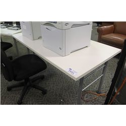 WHITE COMPUTER TABLE