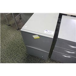 GREY 2 DRAWER FILE CABINET