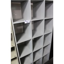 GREY CUBBY HOLE SHELF