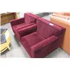 Image 1 : 2 BURGANDY VELVET RECEPTION CHAIRS