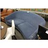 Image 1 : BLUE CURVED BACK SOFA