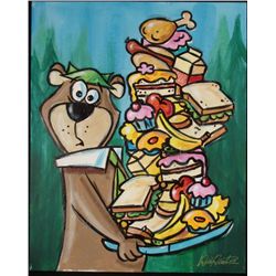 Duerrstein Yogi Bear Original Cartoon Art Painting