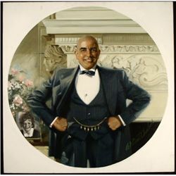 William Chambers Original Art Painting Daddy Warbucks