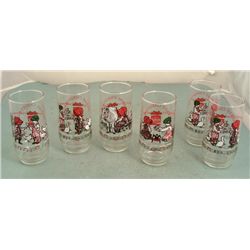 6 Coke Holly Hobbie Christmas Glasses Set Coca-Cola '79