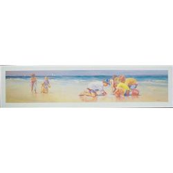 Lucelle Raad SEASCRAPE Cute Kids at Beach Art Print