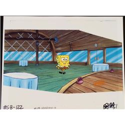 SpongeBob Orig Cel & Repro Background Krusty Krab Dance