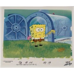 Original Production Cel Cluessless Background Spongebob