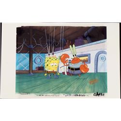 Production Cel Original Embarrassing Spongebob Art