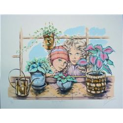 Mary Vickers Signed LE GROWING TOGETHER II Art Print