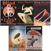Image 1 : 5 Concert Posters Eric Clapton Led Zeppelin Pink Floyd