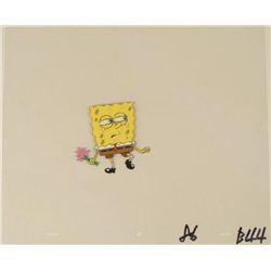 Spongebob Animation Cel Clean Quiet Get Away Original