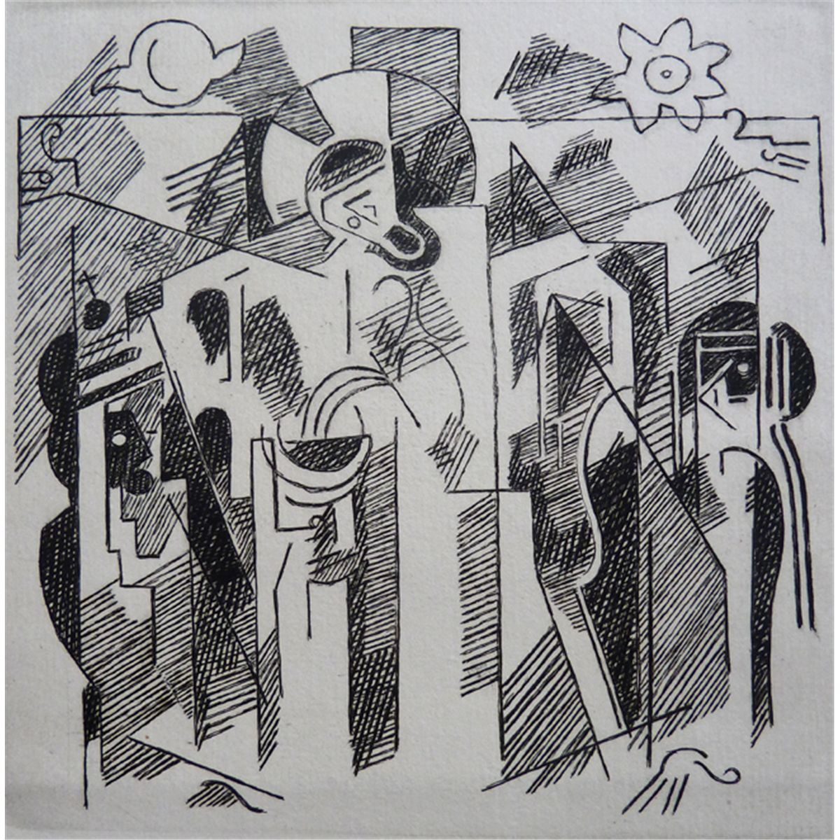 Gleizes ALBERT GLEIZES Hand Signed Etching Cubism French