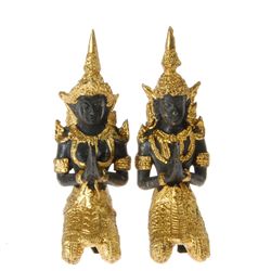 Male & Female Bronze Gilded Temple Guards (CLB-200)