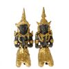 Image 1 : Male & Female Bronze Gilded Temple Guards (CLB-200)