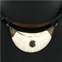 Tibet Bone Nickel Bead Choker Necklace (JEW-3206)