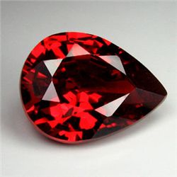 .8ct Blazingly Gorgeous Red Pear Garnet Gem 8x5mm (GMR-0171)