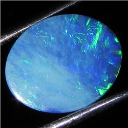 2.49ct Australian Black Opal Doublet Full Fire (GEM-36046)