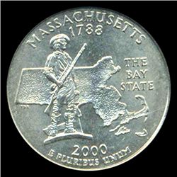 2000D Massachusetts 25c ICG Sample Looks MS65+ (COI-5420)