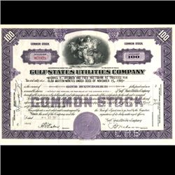 1940s Gulf States Util. Stock Certificate Rare (COI-3329)