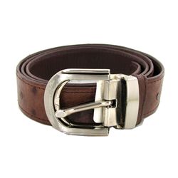 Brown Ostrich Belt 48" New (ACT-292)