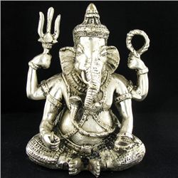 India Nickel Plated Ganesh Temple Piece (CLB-875)