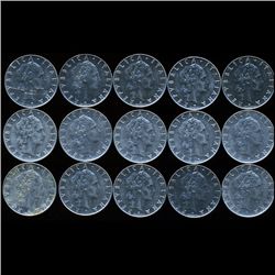 1962-67 Italy 50L 15Pcs AU/BU (COI-9684)