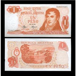 1970 Argentina 1 Peso Note Crisp Uncirculated (CUR-05551)