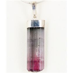 17twc Pendant Brazil Tourmaline Crystal Pink Silv (JEW-2053)