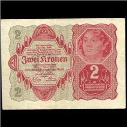 1922 Austria 2 Kronen Hi Grade (CUR-06309)