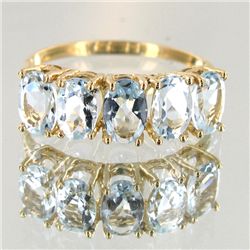 9.28twc Aquamarine 10k Gold Ring (JEW-2900)