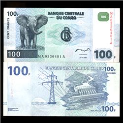 2000 Congo 100 France Note Crisp Unc RARE (COI-3930)