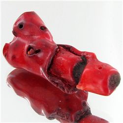 136.6ct Red Coral Freeform (MIN-000712)