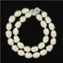 Saltwater Baroque White Pearl Necklace (JEW-250R)