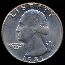 1981D GW 25c MS67+ (COI-8703)