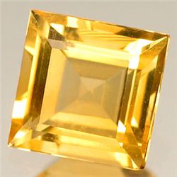 0.6ct. Sparkling Yellow Citrine Sqaure 5mm (GMR-0141)