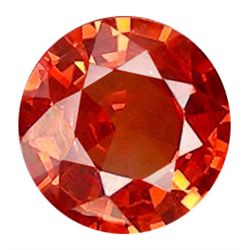 3mm Superior Round Orange Natural Sapphire AAA (GMR-0795)