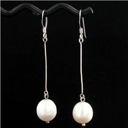 Baroque White Saltwater Pearl Earrings (JEW-3631)