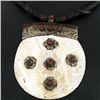 Image 1 : Tibet Shell Agate Bead Nickel Necklace (JEW-3290)