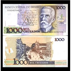 1988 Brazil 1000 Cruzados Crisp Uncirculated Note (CUR-05916)