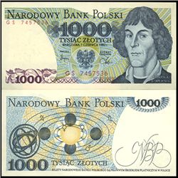 1982 Poland 1000 Zlotych Crisp Unc Note (CUR-06149)