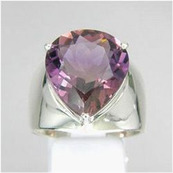 65.65ct Sterling Pear  Ring Size 10 Bi-Color Ametrine (JEW-1461)