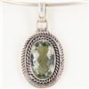 64twc Green Amethyst Silver Pendant Appr Est $12k (JEW-2461)