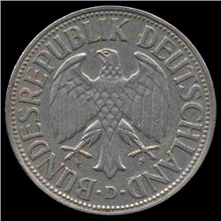 1954D Germany 1 Mark Hi Grade RARE (COI-8133)