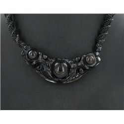 Tibet Agate Dragon &  Bead Choker Necklace (JEW-3241)