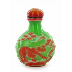 Antique Chinese Peking Glass Snuff Bottle (ANT-1497)
