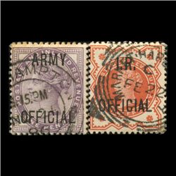 1882/96 RARE GB .5p QV Official Stamp Set HiGrade (STM-0044)