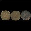 1923A/G Germany 2pf XF/AU 3Pcs. (COI-9803)
