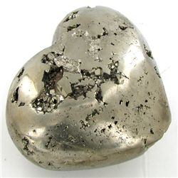 1605ct Handcarved Pyrite Heart (MIN-000133)