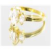 Image 2 : 13twc Lab Diamond 22k Gold Vermeil Ring (JEW-2108)