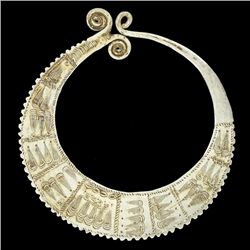 Rare Hamong Hilltribe Lg. Sterling Earring (ANT-1873)